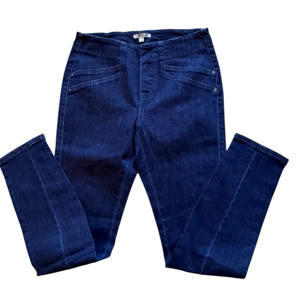 NIC + ZOE Atlas Indigo Pull On Jeans Size 4 NWT Stretch Slim Straight - Picture 3 of 10